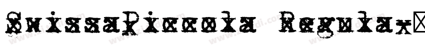 SwissaPiccola Regula字体转换